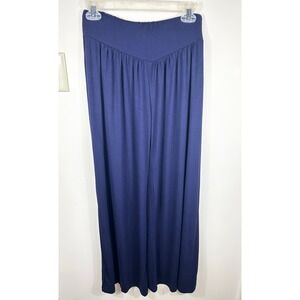 Green Dragon x Boston Proper Wide Leg Pants Women's XS Navy Stretch Flowy BOHO